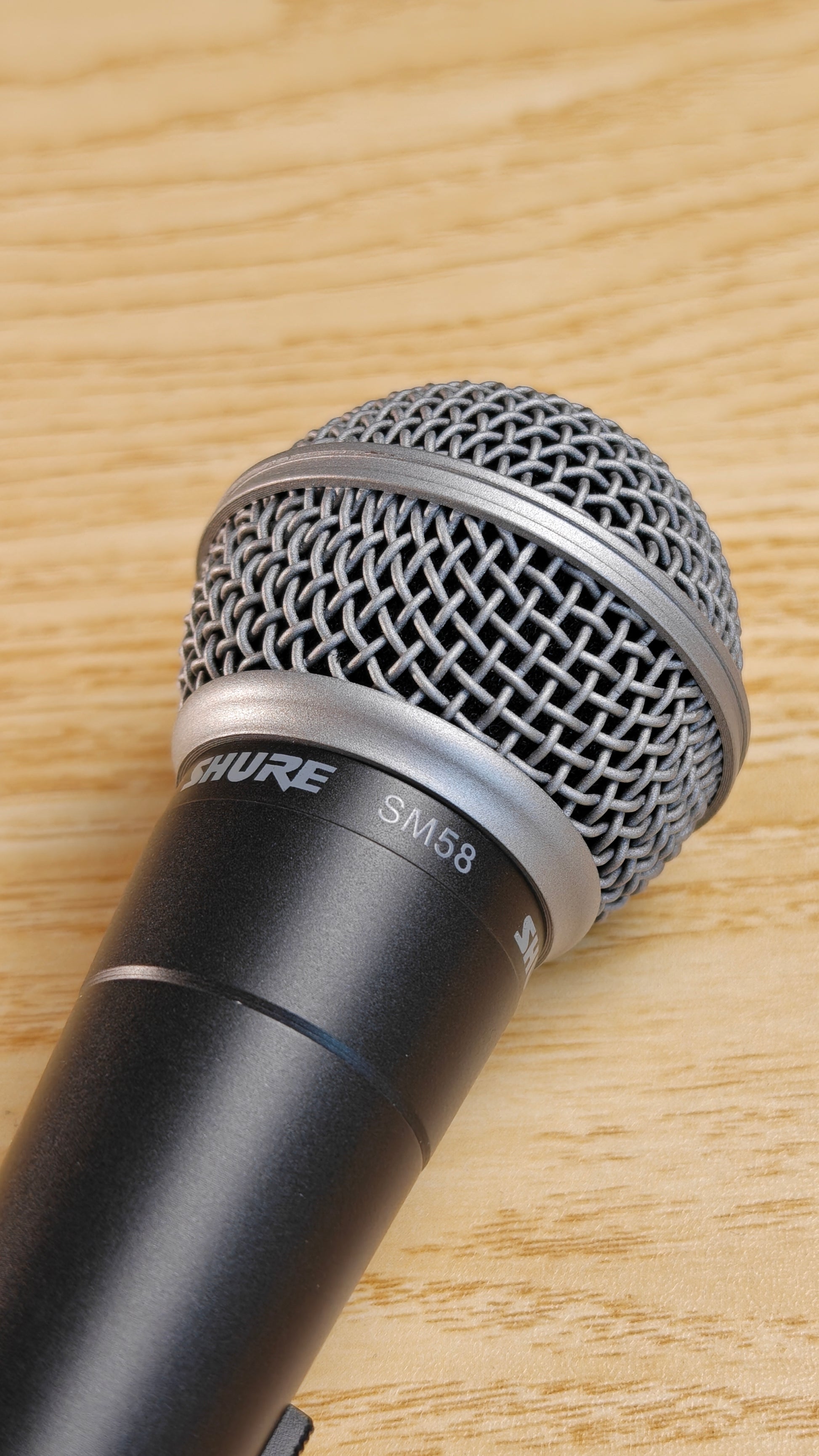 Closeup of the Shure SM58 Microphone