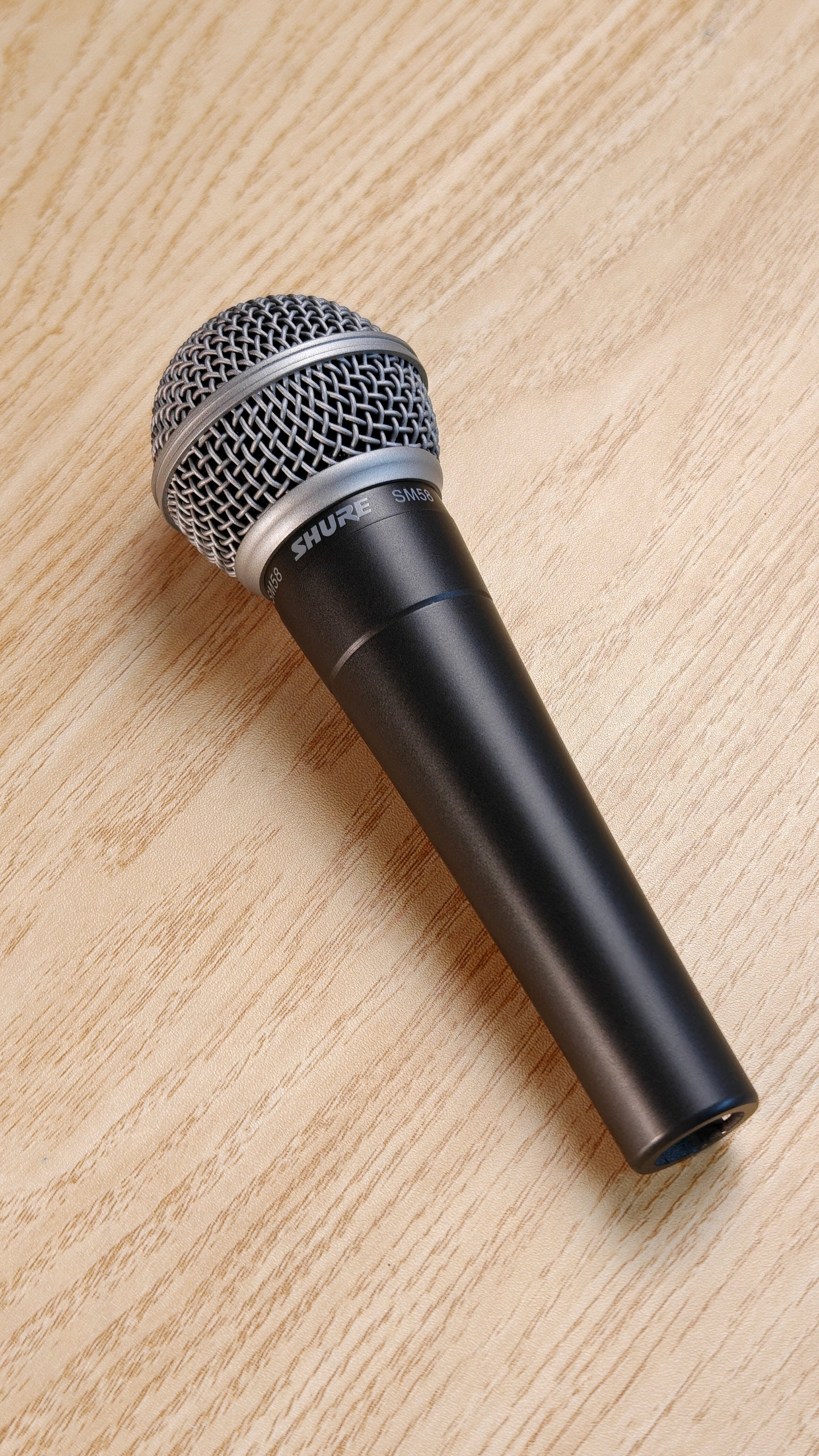 Top shot of the Shure SM58 Microphone