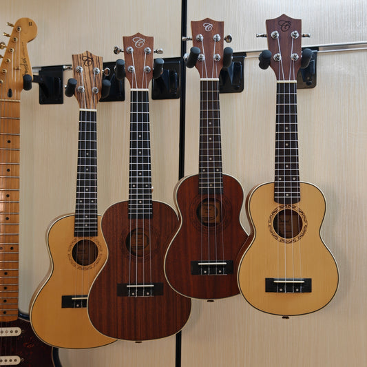 These are some 21inch and 24inch ukulele for rent at Tritone Music